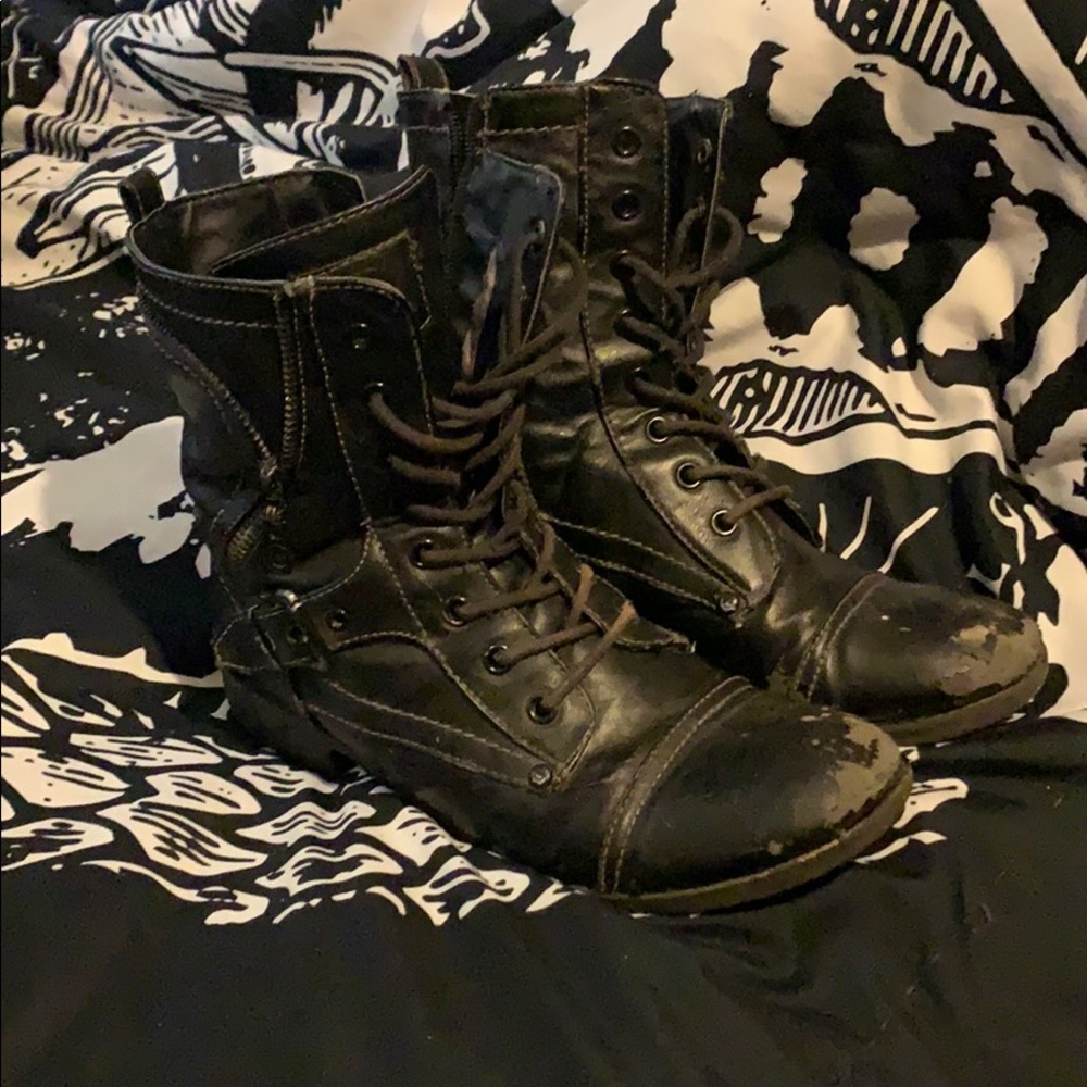 Worn down boots